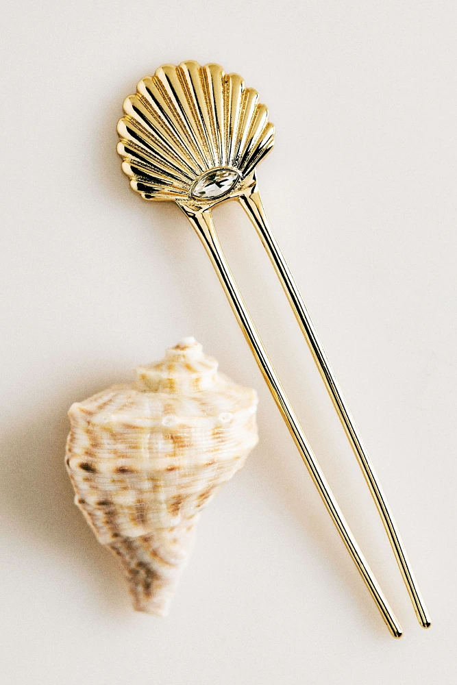 Ettika Scalloped Shell Hair Pin
