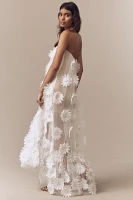 Helsi Athena Strapless 3D Floral High-Low Dress