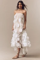 Helsi Athena Strapless 3D Floral High-Low Dress