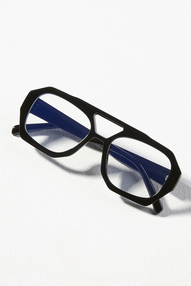 Fifth & Ninth Geo Aviator Sutton Blue Light Glasses