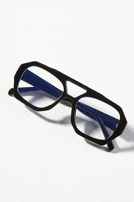 Fifth & Ninth Geo Aviator Sutton Blue Light Glasses