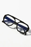 Fifth & Ninth Geo Aviator Sutton Blue Light Glasses