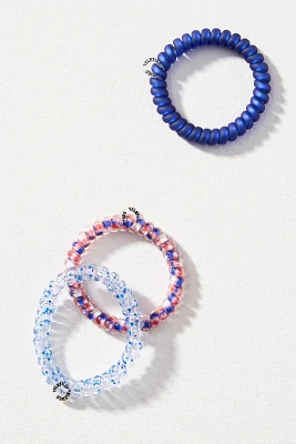 TELETIES Fourth of July Mixed Coil Hair Ties, Set 3