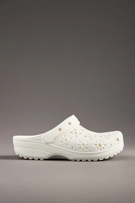 Crocs Classic Floral Cutout Clogs