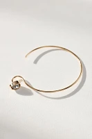 Pear Sparkle Hoop Earrings