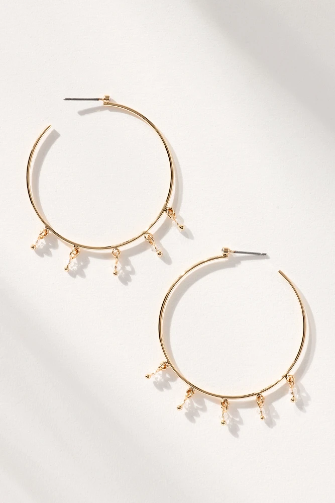 Drippy Sparkle Hoop Earrings