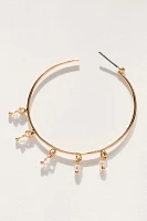 Drippy Sparkle Hoop Earrings