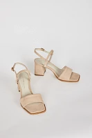 Intentionally Blank Validated Ankle Strap Block Heels