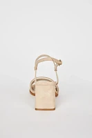 Intentionally Blank Validated Ankle Strap Block Heels