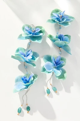 Hawaiian Floral Drop Earrings