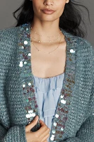By Anthropologie Paillette Cardigan Sweater