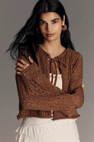 By Anthropologie Pointelle Cardigan Sweater