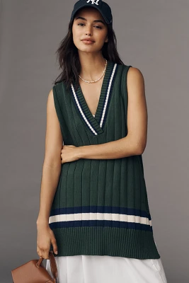 By Anthropologie Sporty V-Neck Sweater Vest