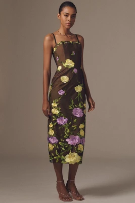 Helsi Gemma Sleeveless 3D Floral Midi Dress