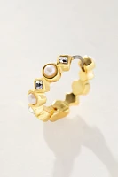 Mixed Crystal Huggie Earrings