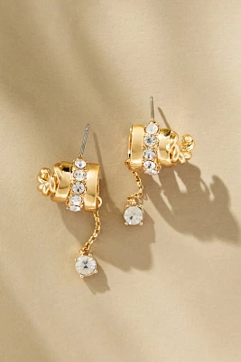 Crystal Dangle Huggie Earrings
