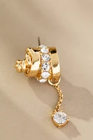 Crystal Dangle Huggie Earrings