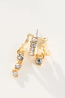 Crystal Drop Huggie Earrings