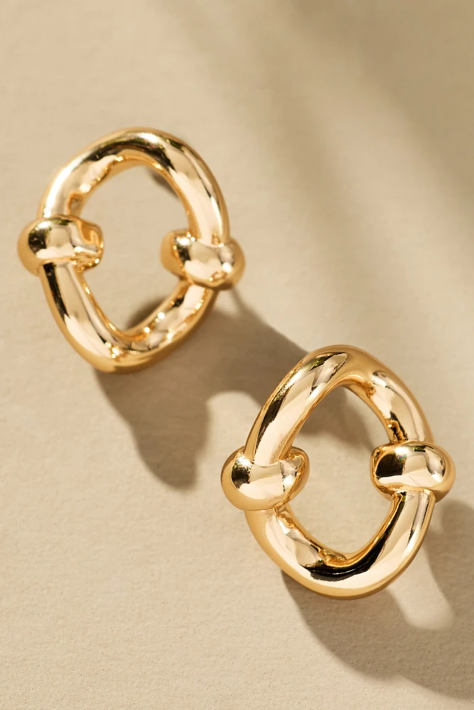 Twisted Knot Huggie Earrings