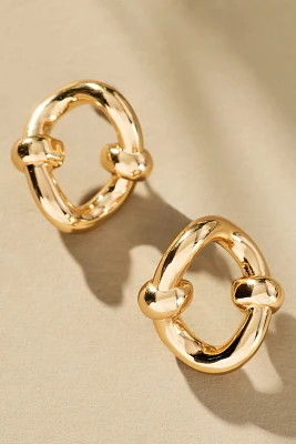 Twisted Knot Huggie Earrings