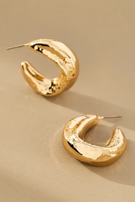 Squared Molten Hoop Earrings