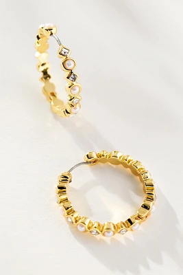 Mixed Crystal & Pearl Earrings
