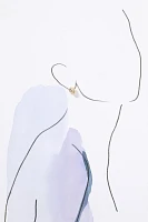 Mixed Metal Crystal Drop Earrings