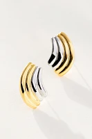 Two-Tone Curve Post Earrings