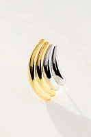 Two-Tone Curve Post Earrings
