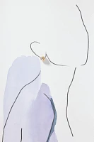 Mixed-Metal Triple Motif Post Earrings