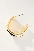 Two-Tone Hoop Earrings