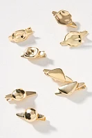 By Anthropologie Molten Metal Clips, Set of 8