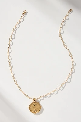 Jane Win Balance Small Pendant Coin Necklace