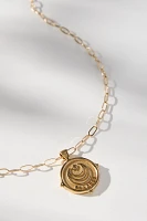 Jane Win Balance Small Pendant Coin Necklace