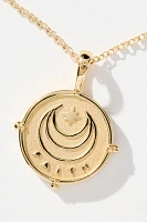 Jane Win Faith Petite Embellished Coin Necklace