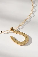 Jane Win Lucky Starry Horseshoe Pendant Necklace