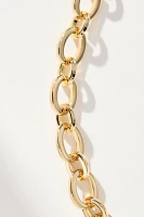 Jane Win Lapis Bead Chunky Link Chain Necklace