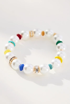 Colorful Beaded Pearl Bracelet