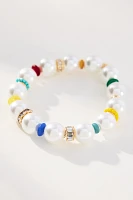 Colorful Beaded Pearl Bracelet