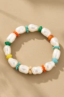 Colorful Beaded Baroque Pearl Bracelet