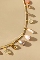 Stone Charm Collar Necklace