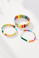 Pearl Chicklet Bracelets, Set of 3