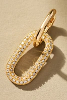 Pavé Paperclip Link Huggie Earrings