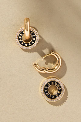 Icon Charm Huggie Hoop Earrings