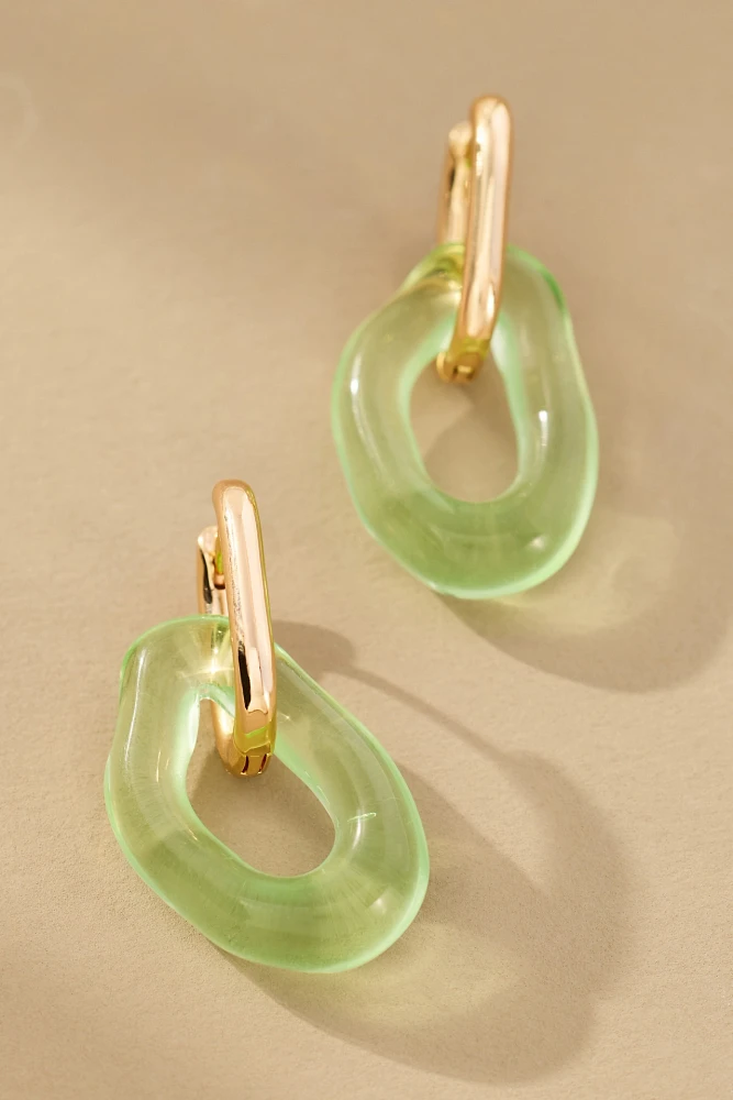 Lucite Huggie Hoop Earrings