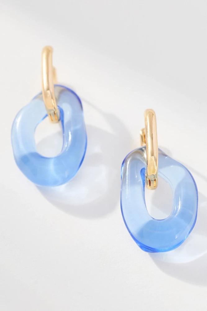 Lucite Huggie Hoop Earrings