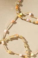 Stone & Crystal Anklets, Set of 3