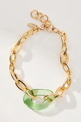 Lucite Charm Link Bracelet