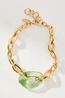 Lucite Charm Link Bracelet