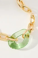 Lucite Charm Link Bracelet